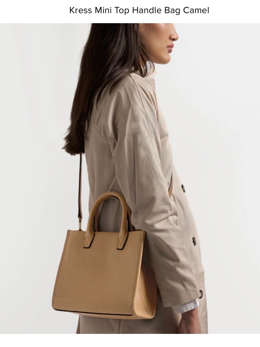 Kress Mini Top Handle Bag — Camel